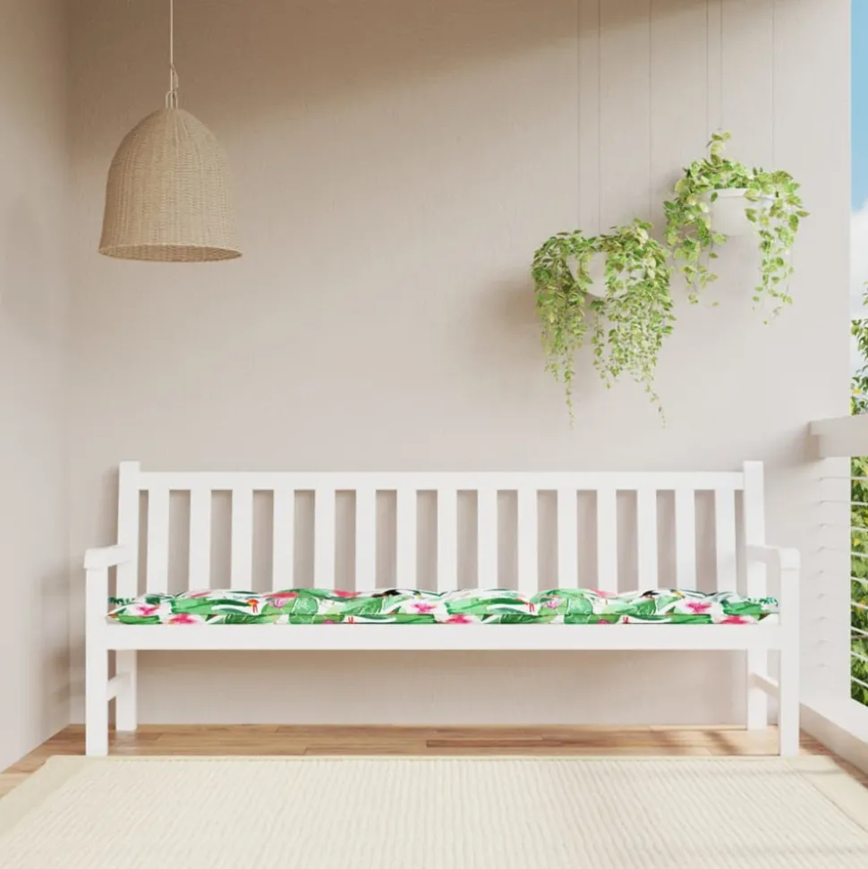 VIDAXL - Coussin de banc de jardin multicolore 200x50x7 cm tissu