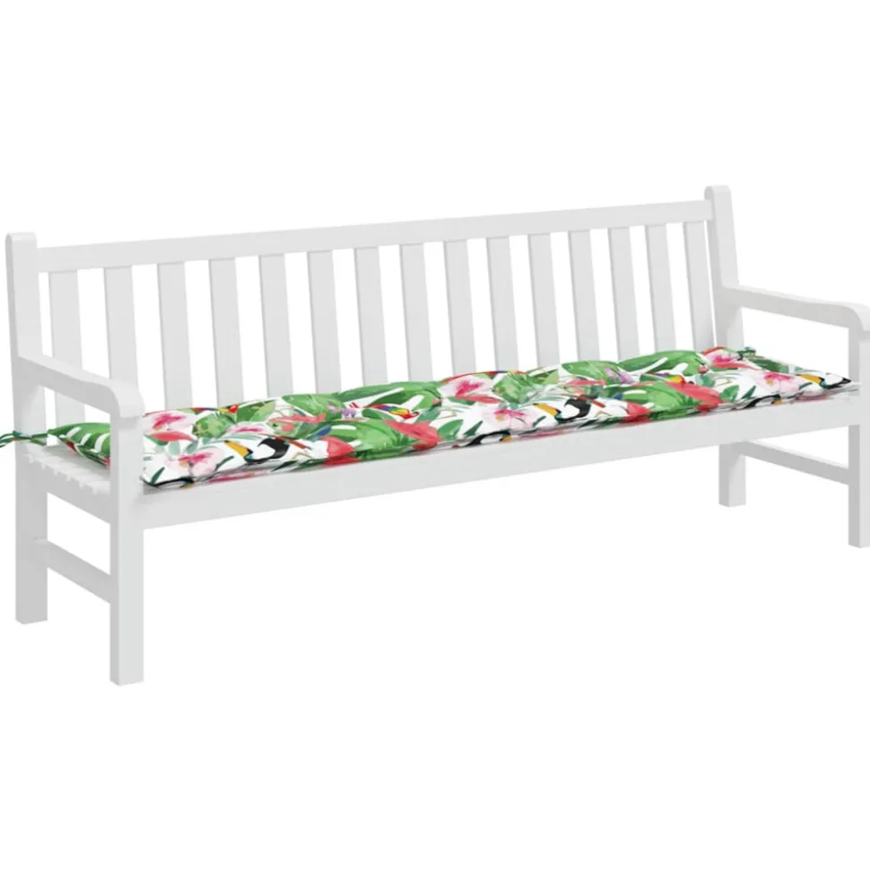 VIDAXL - Coussin de banc de jardin multicolore 200x50x7 cm tissu