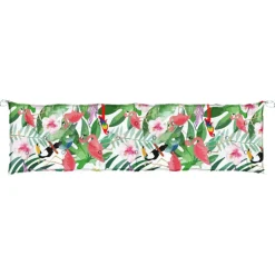 VIDAXL - Coussin de banc de jardin multicolore 200x50x7 cm tissu