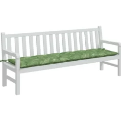 VIDAXL - Coussin de banc de jardin motif de feuilles 200x50x7 cm tissu
