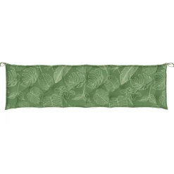 VIDAXL - Coussin de banc de jardin motif de feuilles 200x50x7 cm tissu