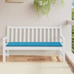 VIDAXL - Coussin de banc de jardin bleu 150x50x3 cm tissu oxford