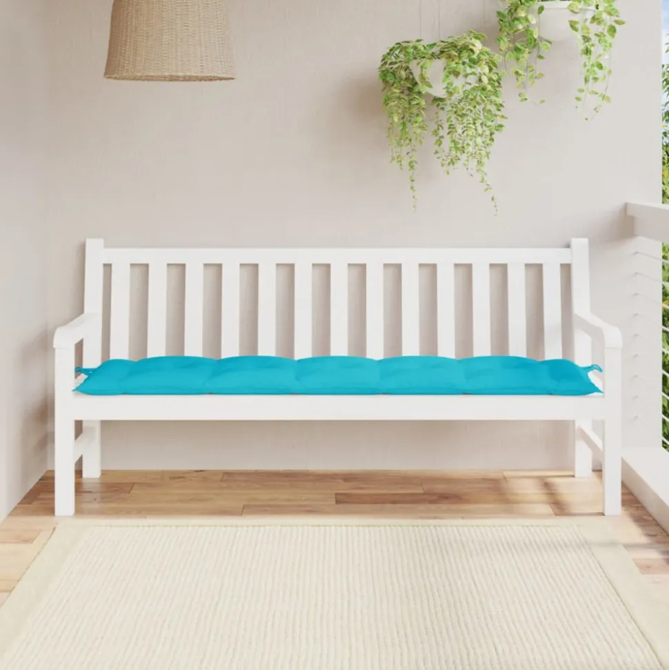VIDAXL - Coussin de banc de jardin turquoise 180x50x7 cm tissu oxford