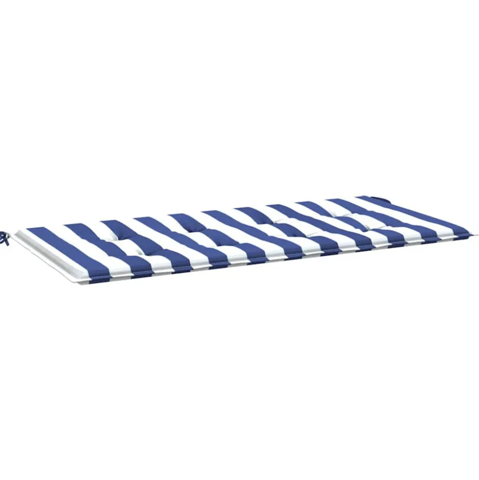 VIDAXL - Coussin de banc de jardin rayures bleues et blanches 120x50x4cm
