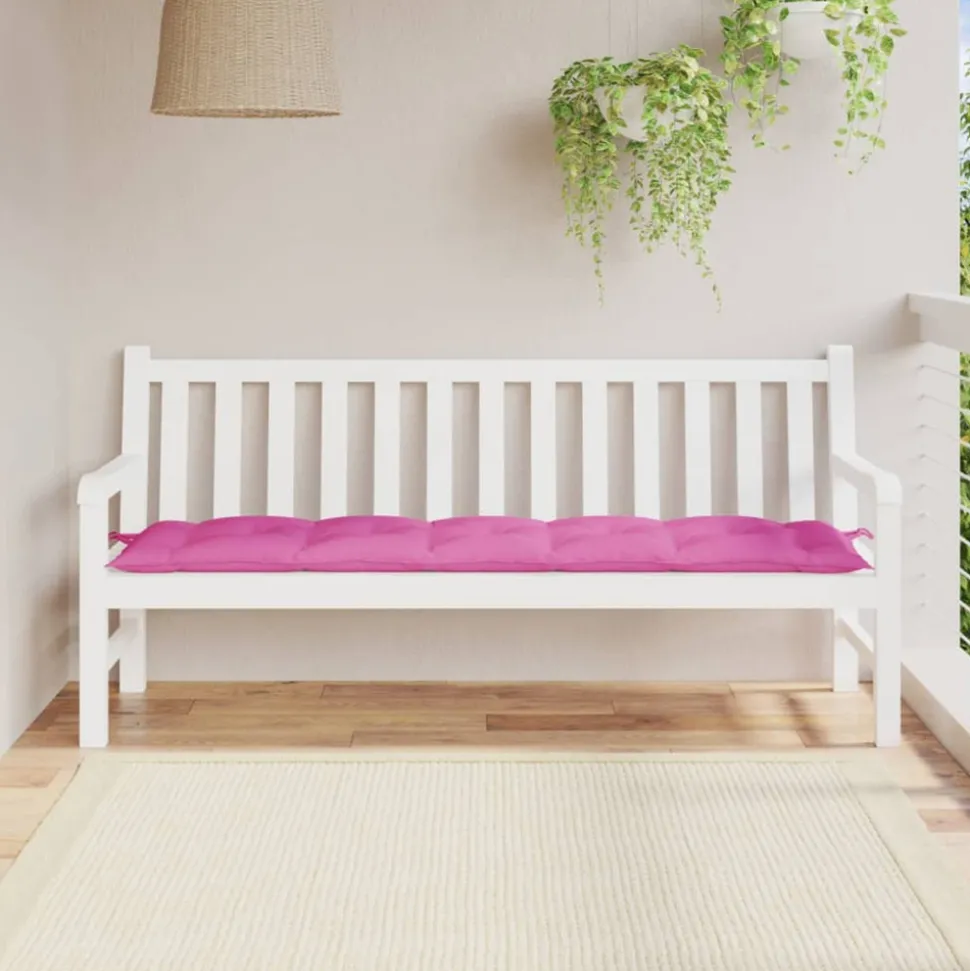 VIDAXL - Coussin de banc de jardin rose 180x50x7 cm tissu oxford