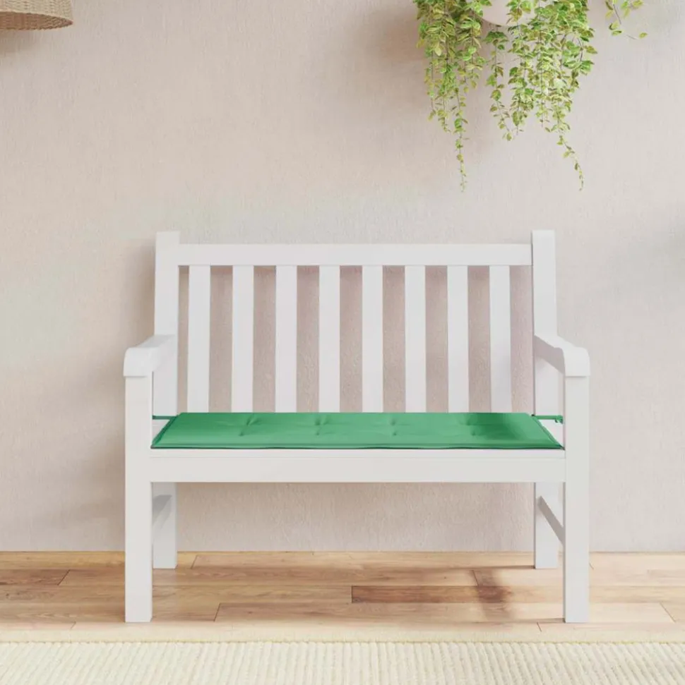 VIDAXL - Coussin de banc de jardin vert 120x50x4 cm tissu oxford