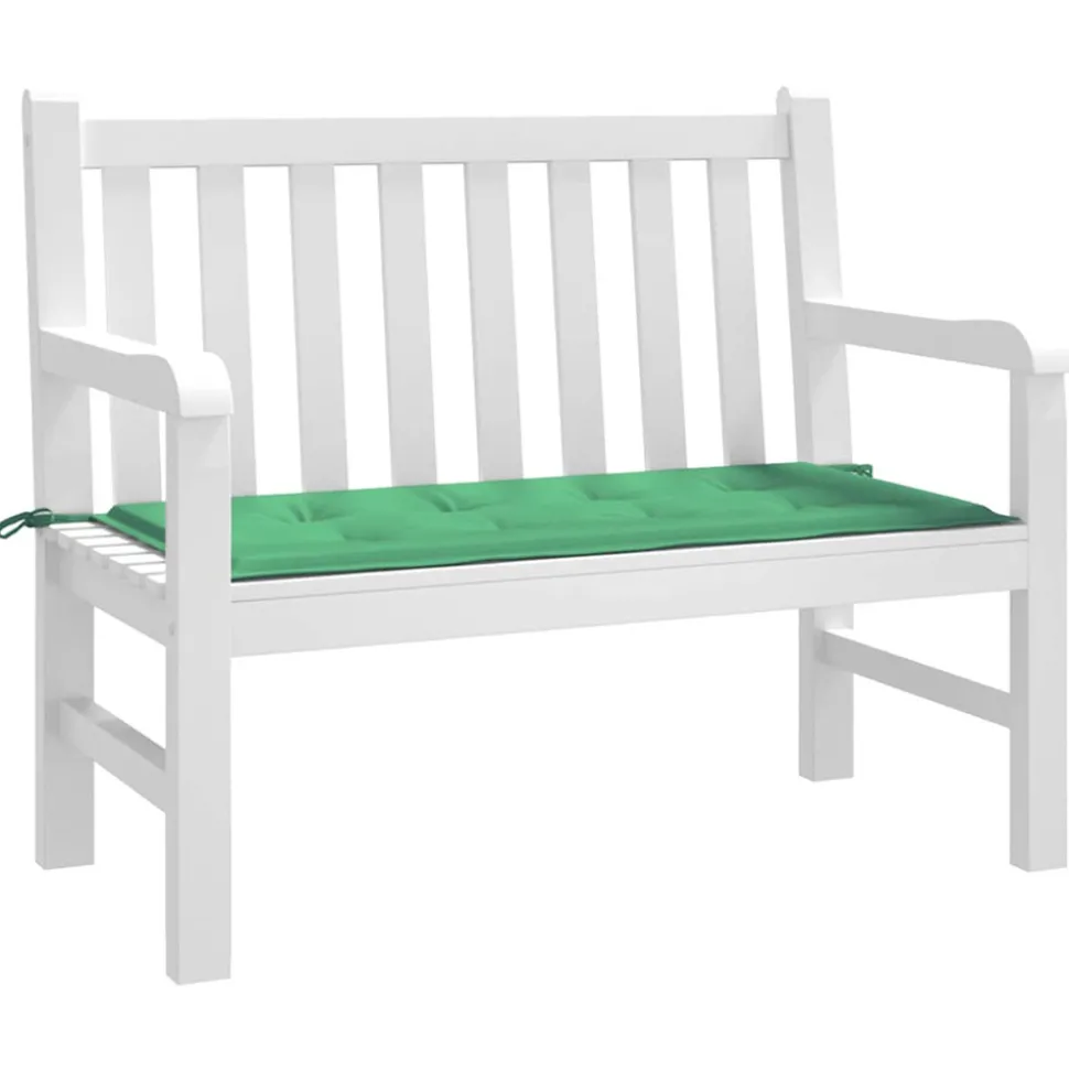 VIDAXL - Coussin de banc de jardin vert 120x50x4 cm tissu oxford