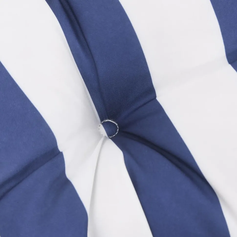 VIDAXL - Coussin de banc de jardin rayures bleues et blanches 180x50x7cm