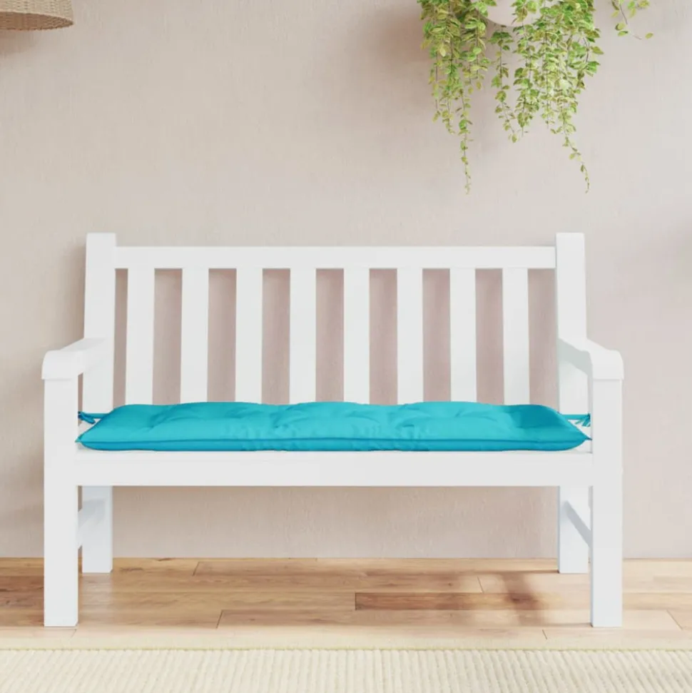 VIDAXL - Coussin de banc de jardin turquoise 120x50x7 cm tissu
