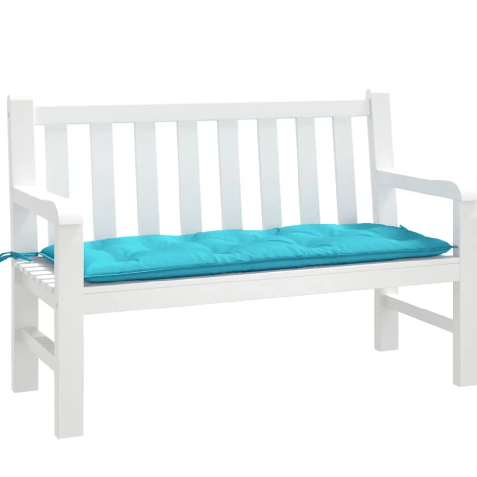 VIDAXL - Coussin de banc de jardin turquoise 120x50x7 cm tissu