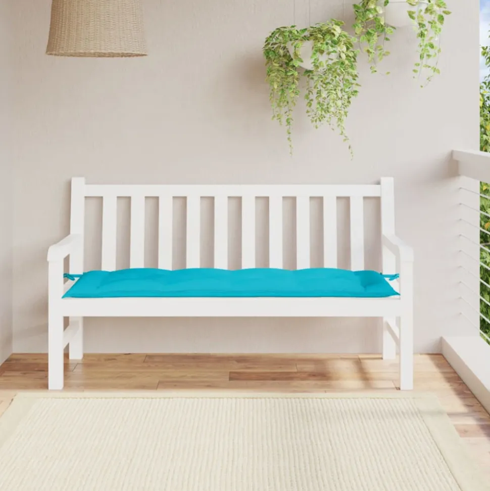 VIDAXL - Coussin de banc de jardin turquoise 150x50x7 cm tissu oxford