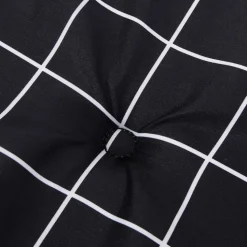 VIDAXL - Coussin de banc de jardin carreaux noir 100x50x4cm tissu oxford