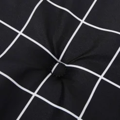 VIDAXL - Coussin de banc de jardin carreaux noir 120x50x4cm tissu oxford