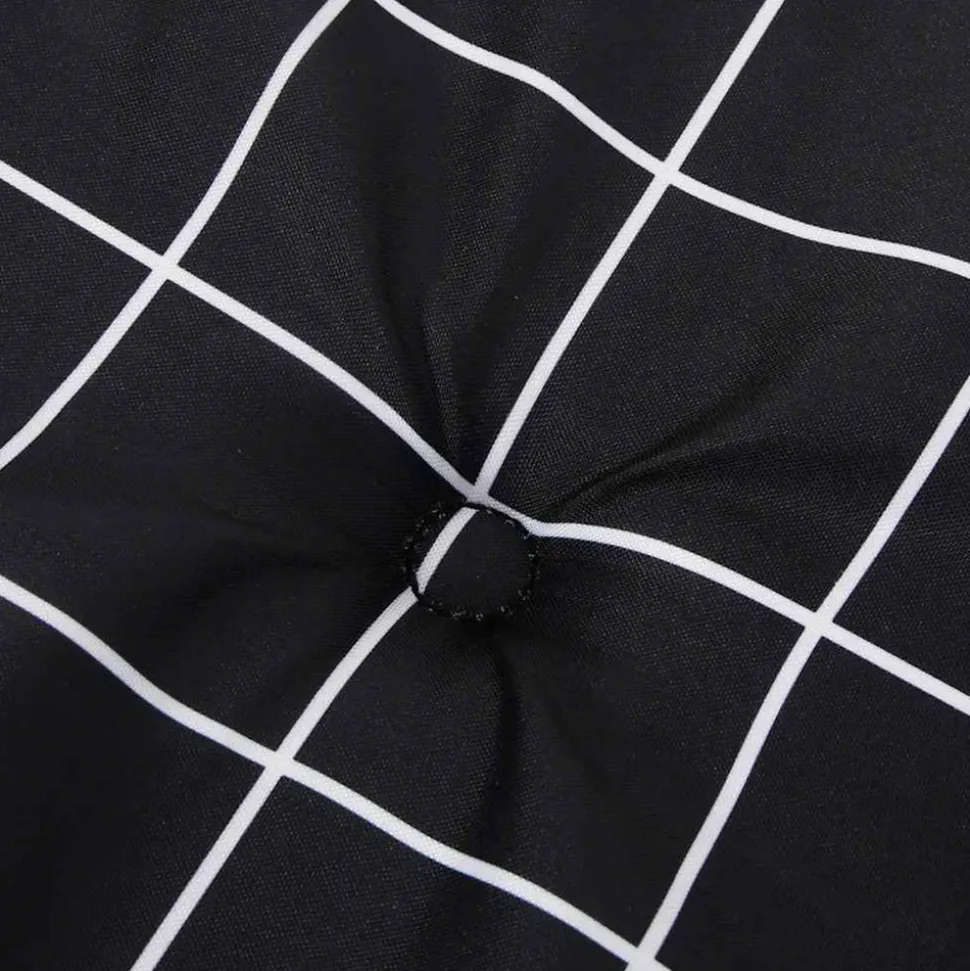 VIDAXL - Coussin de banc de jardin carreaux noir 120x50x4cm tissu oxford