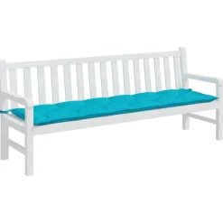 VIDAXL - Coussin de banc de jardin turquoise 200x50x7 cm tissu