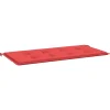 VIDAXL - Coussin de banc de jardin rouge 120x50x4 cm tissu oxford