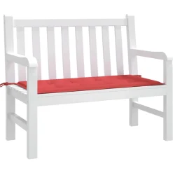 VIDAXL - Coussin de banc de jardin rouge 120x50x4 cm tissu oxford