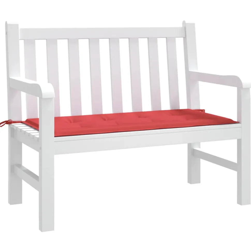 VIDAXL - Coussin de banc de jardin rouge 120x50x4 cm tissu oxford