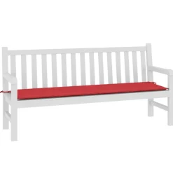 VIDAXL - Coussin de banc de jardin rouge 180x50x3 cm tissu oxford