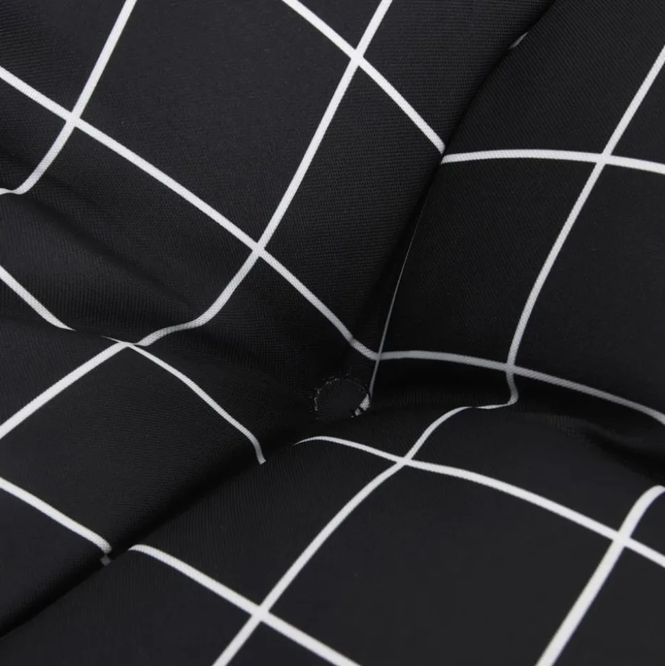 VIDAXL - Coussin de banc de jardin carreaux noir 120x50x7 cm tissu