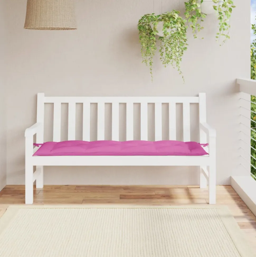 VIDAXL - Coussin de banc de jardin rose 150x50x7 cm tissu oxford