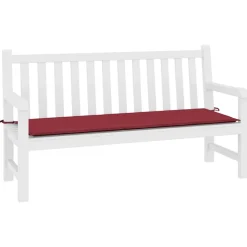 VIDAXL - Coussin de banc de jardin rouge bordeaux 200x50x4 cm