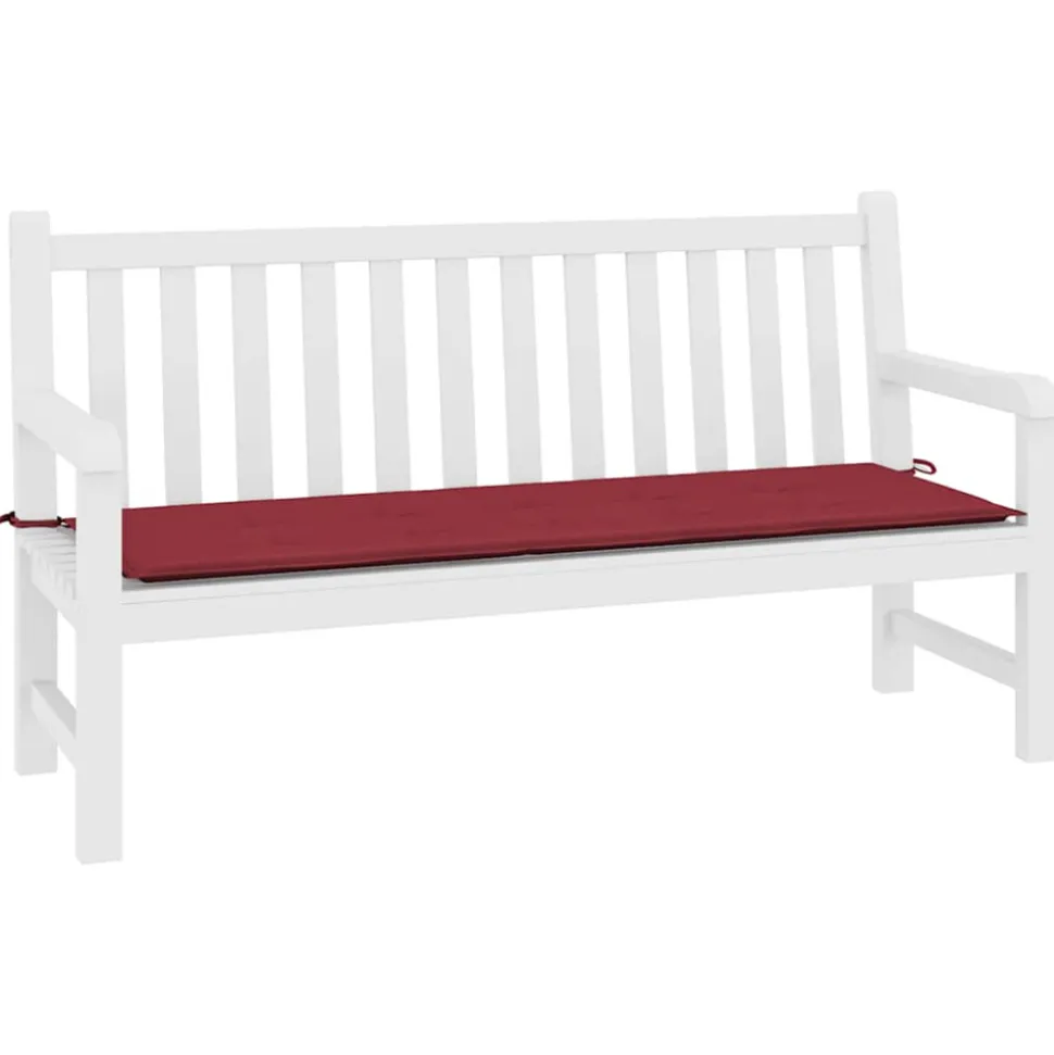 VIDAXL - Coussin de banc de jardin rouge bordeaux 200x50x4 cm
