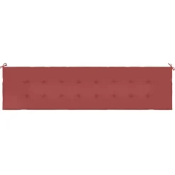 VIDAXL - Coussin de banc de jardin rouge bordeaux 200x50x4 cm