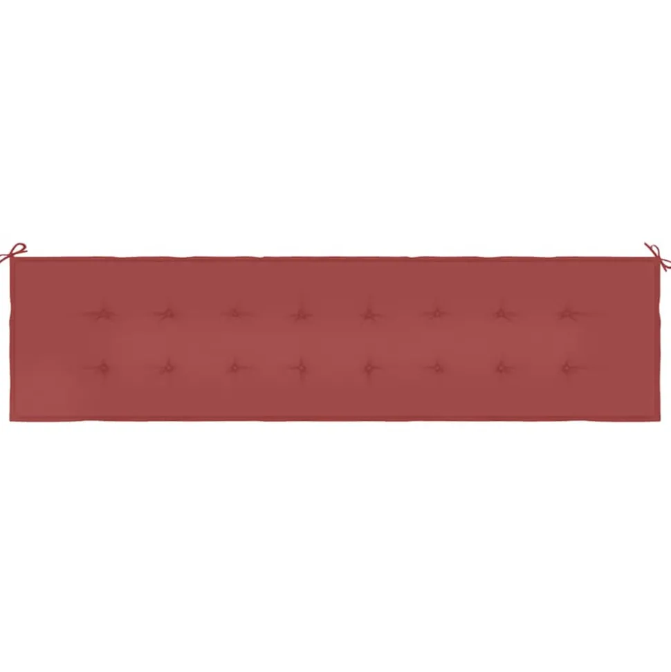 VIDAXL - Coussin de banc de jardin rouge bordeaux 200x50x4 cm