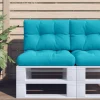VIDAXL - Coussin de palette turquoise 50x40x12 cm tissu