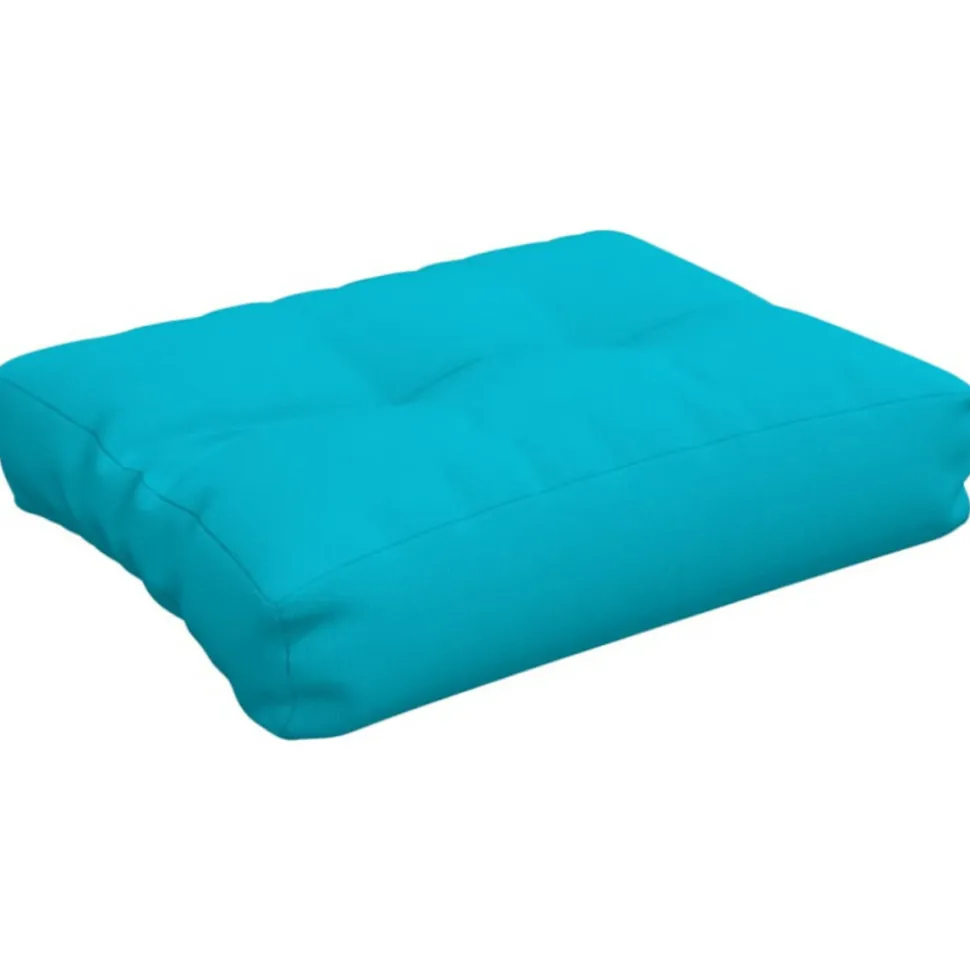 VIDAXL - Coussin de palette turquoise 50x40x12 cm tissu