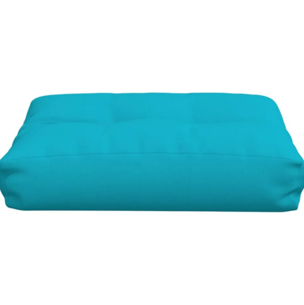 VIDAXL - Coussin de palette turquoise 50x40x12 cm tissu