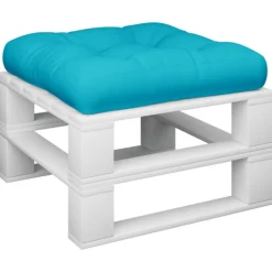 VIDAXL - Coussin de palette turquoise 60x60x12 cm tissu