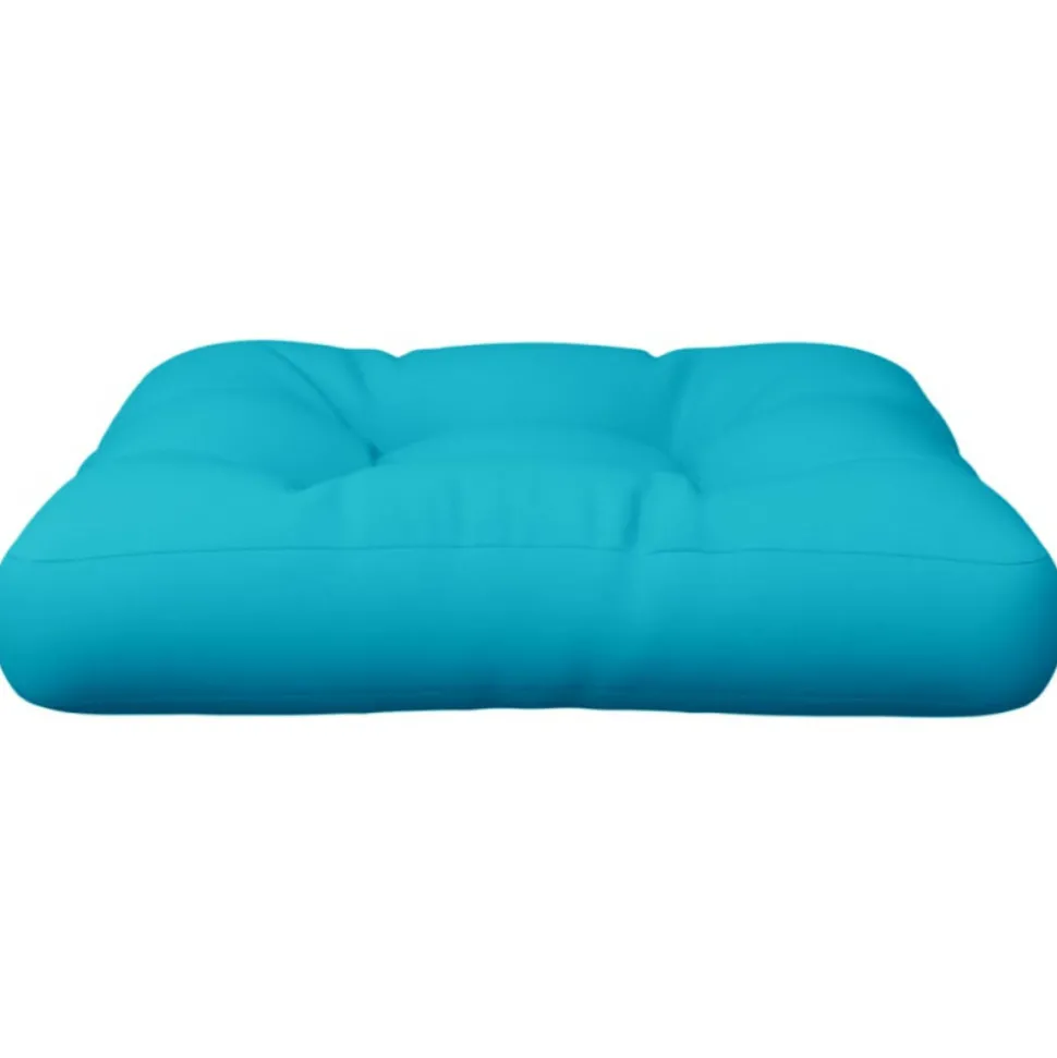 VIDAXL - Coussin de palette turquoise 60x60x12 cm tissu
