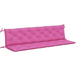 VIDAXL - Coussins de banc de jardin lot de 2 rose 200x50x7 cm tissu