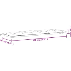 VIDAXL - Coussins de banc de jardin lot de 2 rose 200x50x7 cm tissu