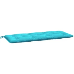 VIDAXL - Coussins de banc de jardin lot de 2 turquoise 120x50x7 cm tissu