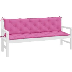 VIDAXL - Coussins de banc de jardin lot de 2 rose tissu oxford