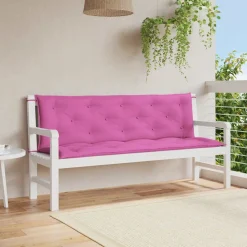 VIDAXL - Coussins de banc de jardin lot de 2 rose 150x50x7 cm tissu