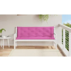 VIDAXL - Coussins de banc de jardin lot de 2 rose 150x50x7 cm tissu