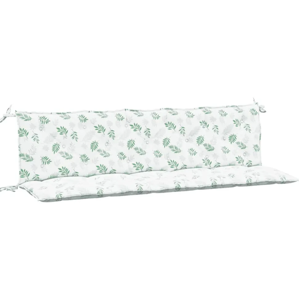 VIDAXL - Coussins de banc jardin lot de 2 motif de feuilles tissu oxford