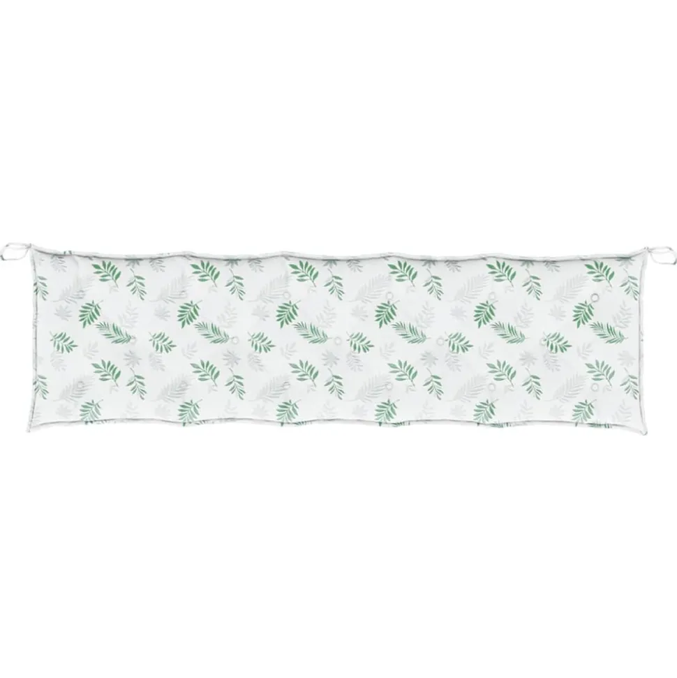 VIDAXL - Coussins de banc jardin lot de 2 motif de feuilles tissu oxford