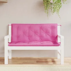 VIDAXL - Coussins de banc de jardin lot de 2 rose 120x50x7 cm tissu