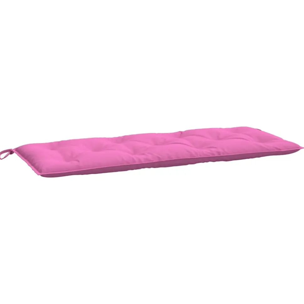 VIDAXL - Coussins de banc de jardin lot de 2 rose 120x50x7 cm tissu