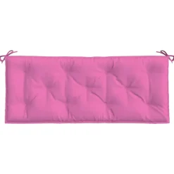 VIDAXL - Coussins de banc de jardin lot de 2 rose 120x50x7 cm tissu