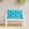 VIDAXL - Coussins de banc de jardin lot de 2 turquoise 100x50x7 cm tissu