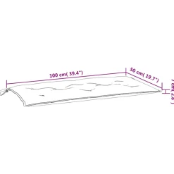 VIDAXL - Coussins de banc de jardin lot de 2 rose 100x50x7 cm tissu
