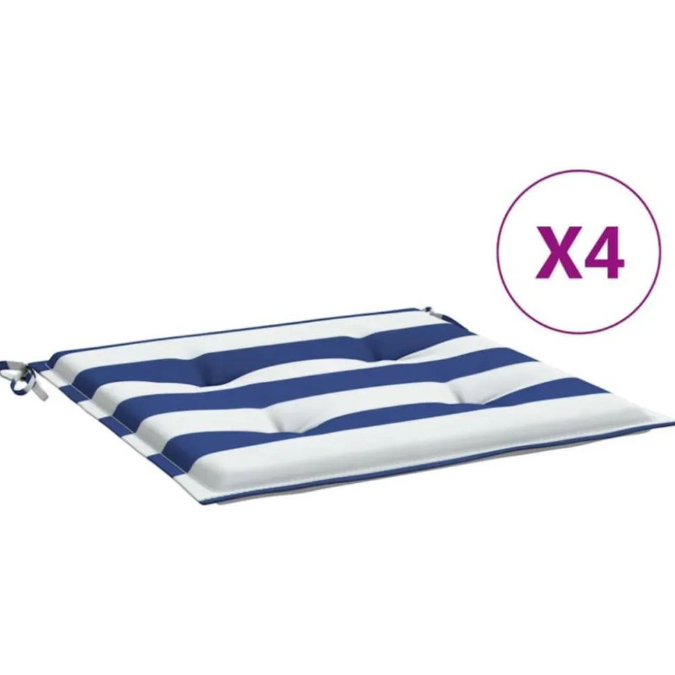 VIDAXL - Coussins de chaise de jardin lot de 4 50x50x4 cm