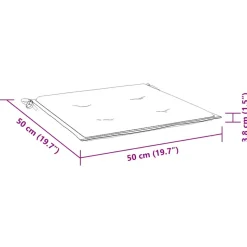 VIDAXL - Coussins de chaise de jardin lot de 4 50x50x4 cm