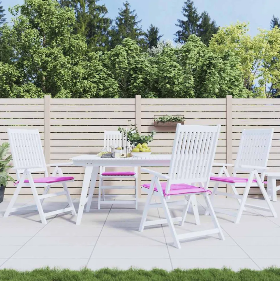 VIDAXL - Coussins de chaise de jardin lot de 4 rose 50x50x4 cm tissu